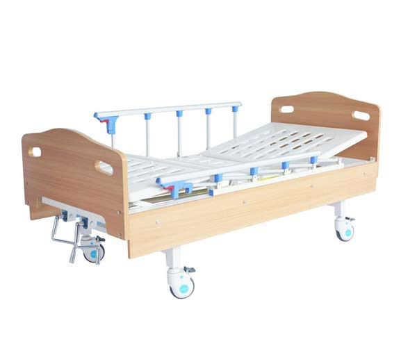 E1實木兩功能護(hù)理床（四腳剎車、五檔護(hù)欄）